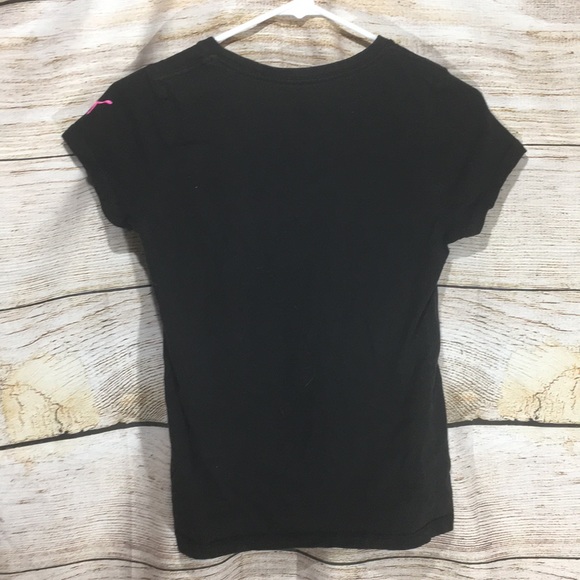 Puma girls pink play with your heart t shirt black - Picture 6 of 6